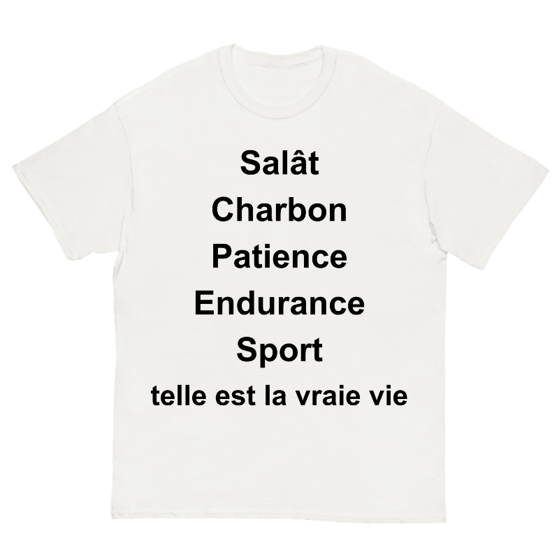 T-Shirt Salat Charbon Patience Endurance Sport - Cop Ta Sape