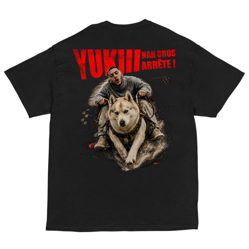 Zoom sur l'impression Nan mais Yuki gros du t-shirt Michou
