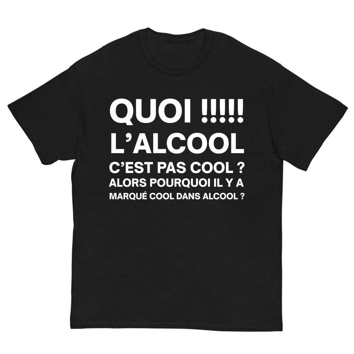 T-shirt QUOI ? L'alcool c'est pas cool ? - Cop Ta Sape