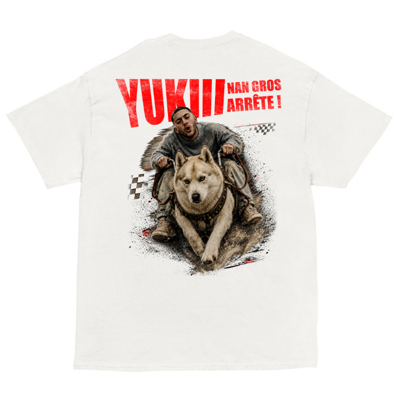 T-shirt Yuki le chien de Michou vu de dos